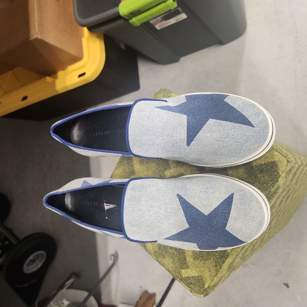 Stella McCartney Blue and White Star Sneakers